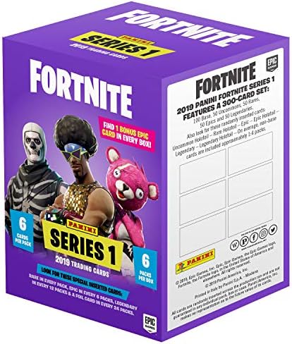 Panini Fortnite Series 1 Trading Cards - Blaster Box, 37 Trading Cards, Includes One Epic Cards with Impressive Optical Effects