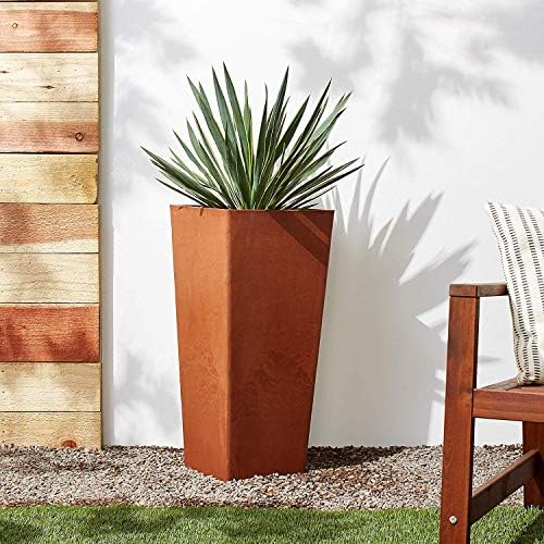 Arcadia Garden Products PSW FS32TP Contempo Tall Square Planter, 13 by 13 by 28-Inch