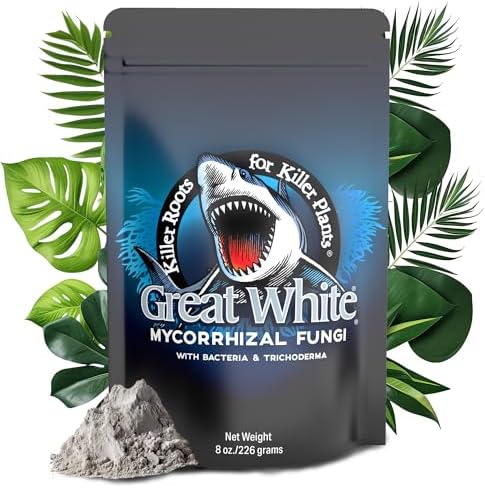 Great White Mycorrhizal Fungi 1 oz, Beneficial Bacteria for Plant Growth, Root Stimulator, Concentrated 3-in-1 Formula by Plant Success (1 oz)