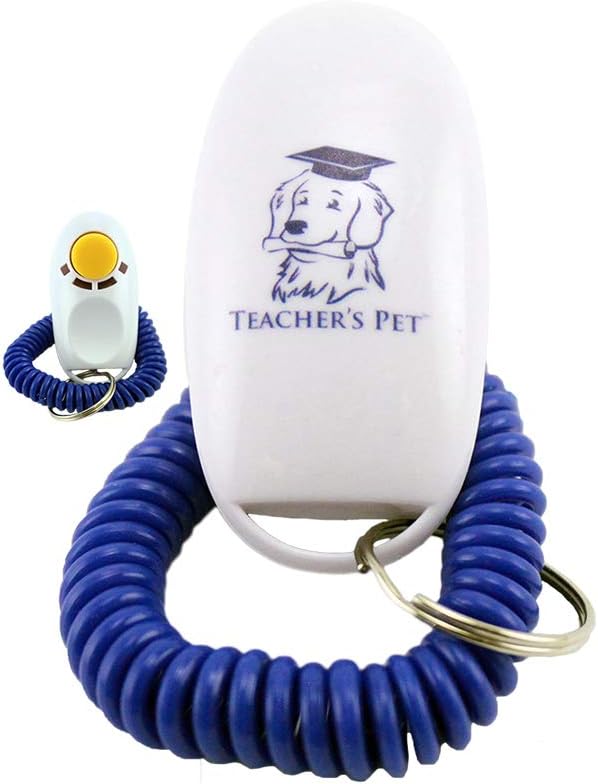 Teacher's Pet Dog Training Clicker with Wrist Strap - Puppy Behavioral Education Training Clicker for Positive Reinforcement - Durable, Lightweight