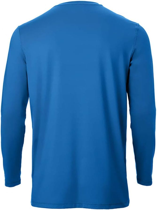 Arctic Cool Men’s Crew Neck Instant Cooling Pocket Workwear Moisture Wicking Performance UPF 50+ Sun Protection Long Sleeve Shirt | Lightweight