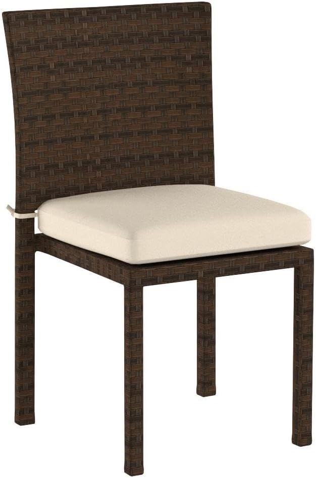 Best Choice Products Set of 4 Stackable Outdoor Patio Wicker Chairs w/Cushions, UV-Resistant Finish, and Steel Frame - Brown/Red
