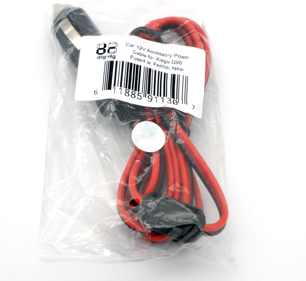 Car Auxiliary 12V Power Plug Adapter Cable for Xiegu G90 Ham Radio with Mini Tamiya Connector