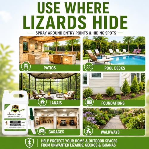 Natural Armor Lizard & Gecko Repellent - 1 Gallon (128 oz) w/Sprayer