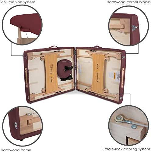 INNER STRENGTH Portable Massage Table Package ELEMENT – Incl. Deluxe Adjustable Face Cradle, Face Pillow & Carrying Case