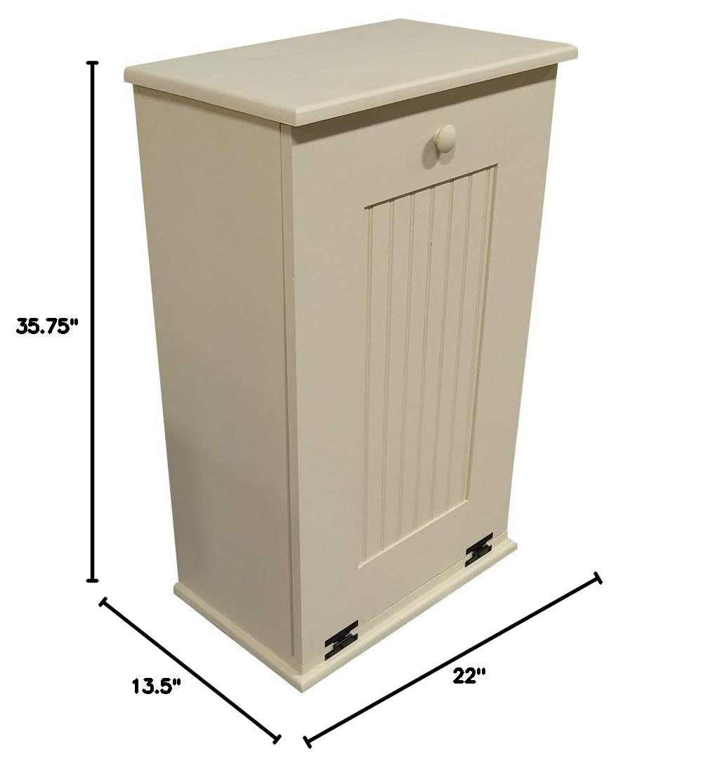 Sawdust City Tilt-Out Wooden Trash Bin Holder (Old - Black)
