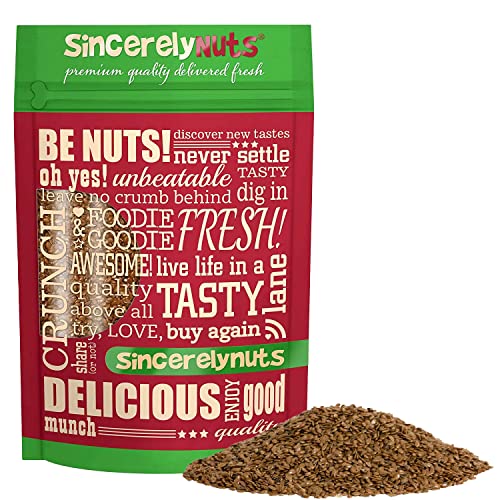 Sincerely Nuts Brown Flax Seed- (3 LB) Vegan, Kosher & Gluten-Free Food-Fiber-Rich Addition to Baked Goods, Salads & More-Plant-Powered Essential Fatty Acid-Add to Granola, Trail Mix, and Protein