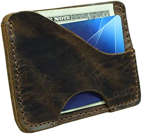 Hide & Drink, Leather Double Sided Card Holder, Holds up to 6 Cards, Slim Wallet, Front Pocket Accessories
