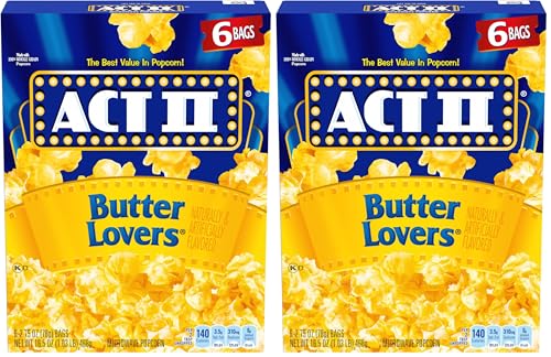 Act II Butter Lovers Microwave Popcorn, 2.75 oz., 6-ct Bags