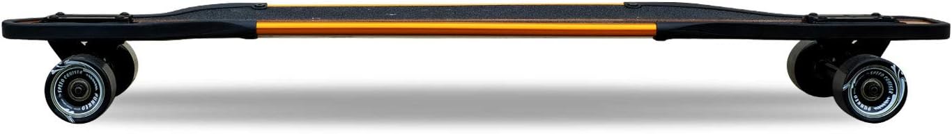 Aluminum Gold or Black Skateboards Longboard Drop Through Deck ONLY or Complete Long Board, for Boys, Girls, Kids, Teens and Adults and for Beginners to Professionals