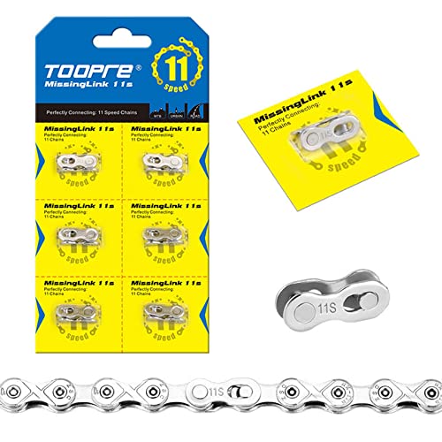 JFOYH 6 Pairs 12 Speed Bike Chain Quick Links, Reusable Bicycle Chain Connectors for Most 12 Speed Chains, Easy Installation, Silver