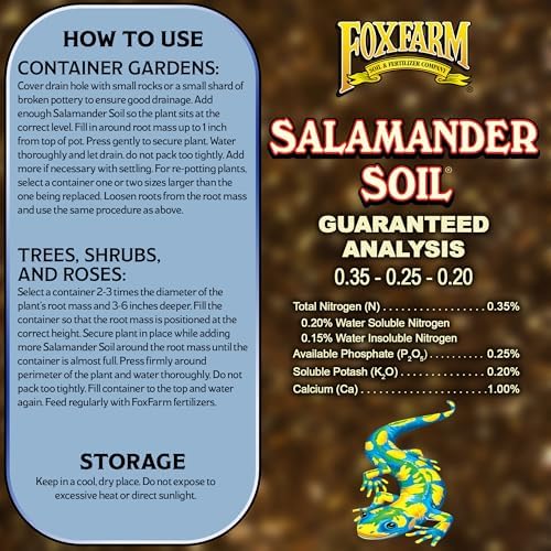 FoxFarm Salamander Soil Potting Mix, 1.5cu ft - Watering Holding Properties, Made for Plants and Cuttings