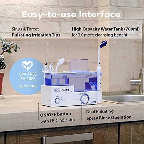 SinuPulse Elite Pulsating Nasal Irrigation System, 30 SinuAir Packets