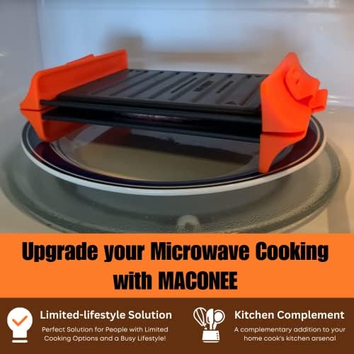 Maconee Microwave Sandwich maker | Microwave Grill Cheese Maker | Microwave Crisper Toaster Cookware | Panini Press | Cooking Fast and Dishwasher
