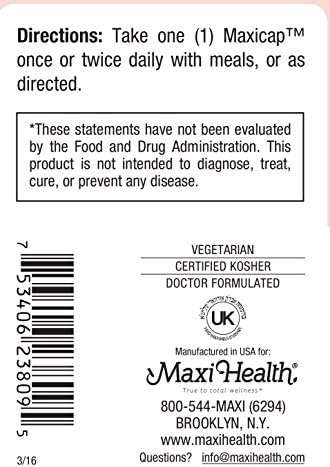 Maxi Health COQ10 100mg Capsules – 100mg Coenzyme Q10 for Heart & Energy Support – Kosher Certified CO Q 10 Supplement – Non-GMO and