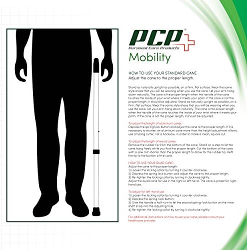PCP Adjustable Cane, Offset Handle, Foam Grip, Wrist Strap, Lightweight Aluminum, Hunter Camouflage Pattern