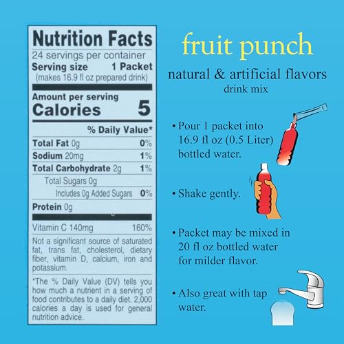 4C Powder Drink Mix Packets, Cranberry Pomegranate 1 Pack, 20 Count, Singles Stix On the Go, Refreshing Sugar Free Water Flavorings