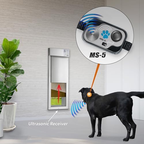 High Tech Pet Genuine MS-5® Automatic Smart Pet Door Collar, Tested & Certified for All Power Pet Doors - Water Proof, Battery Included