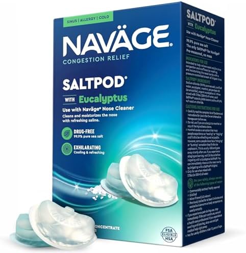 Navage® SaltPods Refills, Original Sea Salt Formula, 90 Count | Pre-Measured Precision: Clears Mucus and Irritants for Breathable, Comfortable Sinuses