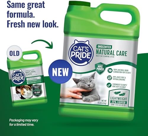 Cat's Pride Total Odor Control, Max Power, Clumping Litter Scented 15lb