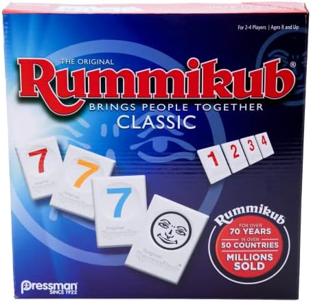 Pressman Rummikub - The Original Rummy Tile Game | Exciting Family Game of Strategy and Luck | Promotes STEM Skills | For Kids, Teens