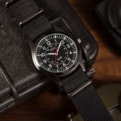 Infantry MDC Mens Military Field Watch, Japanese Quartz, Slip-Thru Nylon