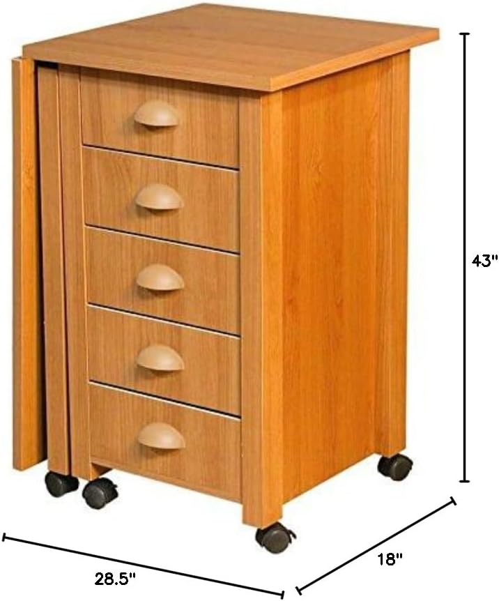 Venture Horizon Mobile Desk & Craft Center - Oak
