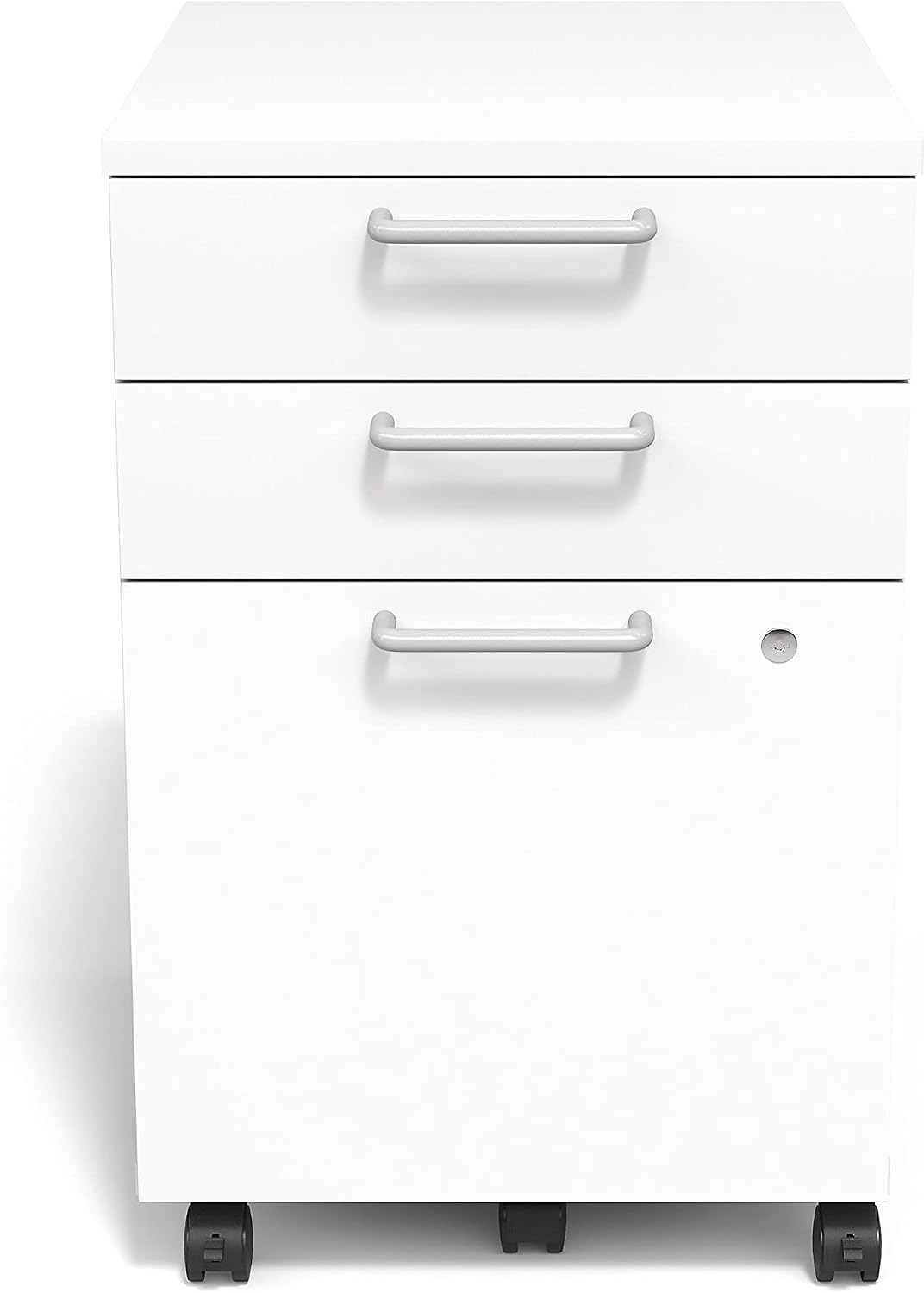 Union & Scale Staples Essentials 3-Drawer Vertical File Cabinet, Letter & Legal Size Documents, Lockable & Mobile, 21.3" D x 15.6" W x 24.3" H, Natural