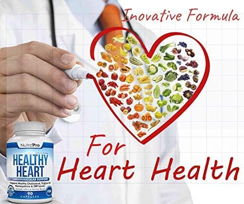 NutraPro Healthy Heart - Heart Health Supplements. Artery Cleanse & Protect .Supports Healthy Cholesterol and Triglyceride. GMP Certified.