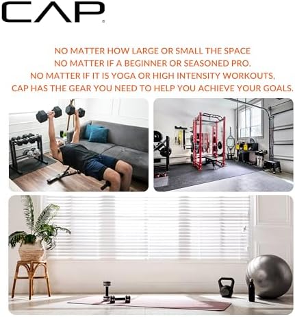 CAP Non-Slip Yoga Mat for Home Workout & Pilates, Lightweight Exercise Fitness Mat with Textured Grip Surface