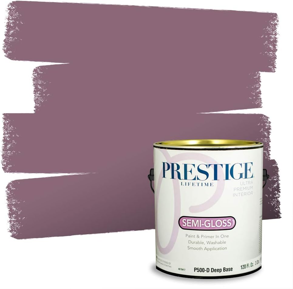 PRESTIGE Paints Exterior Paint and Primer In One, 1-Gallon, Satin, Comparable Match of Sherwin Williams* Ash Violet*