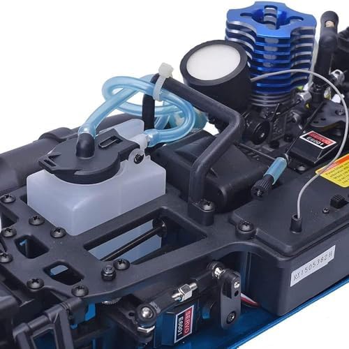 Nitro RC Cars for Adult 1/10 2.4G Professional Fast Drift Remote Control Car Two Speed Nitrogen Drive Truck 4WD 80KM/H Metal Chassis Gas Methanol