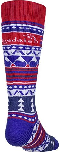Bridgedale Merino Ski Sock - 2-Pack - Kids' Royal/Red, M