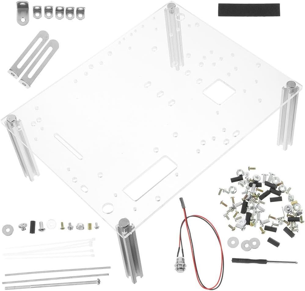 HOMSFOU Open Air Pc Case Bracket Micro ATX Motherboard Stand Open Frame Computer Case Compact Design for Component Testing and Custom Builds