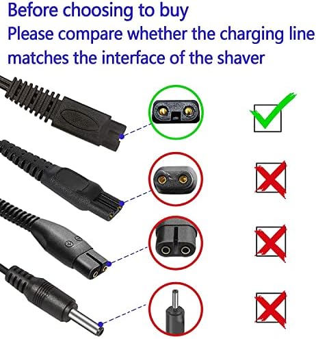 Shaver Charger for Solo Men's Rechargeable Full Body Hair Trimmer Replacement Electric Shaver Charging Cable 5V USB Charger with Cleaning Brush(1 Packs)