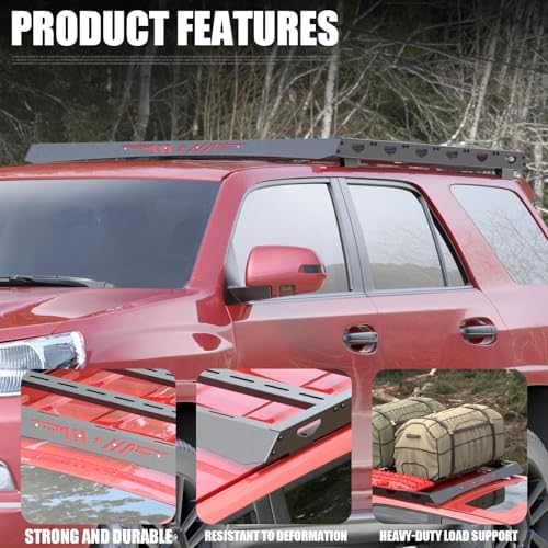Full Size Roof Rack Cargo Basket Compatible with 2010-2024 Toyota 4Runner 5th Gen