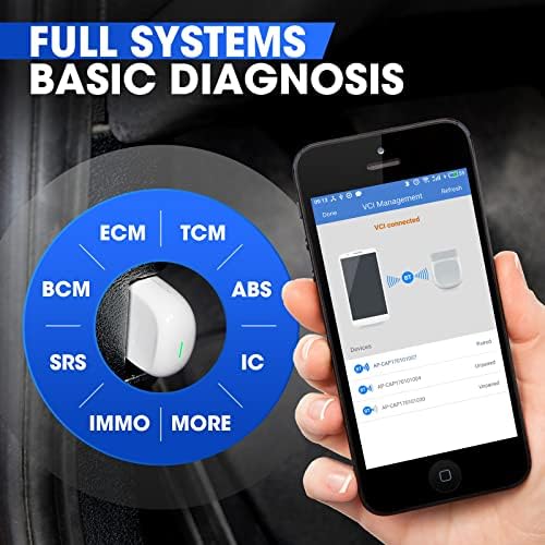 Autel MaxiAP AP200 OBD2 Scanner Bluetooth, Wireless OBD II Diagnostic Tool | Full System Diagnostics, 19 Reset Functions, AutoVIN
