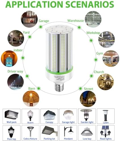 GTAREN 2-Pack 50w Corn LED Light Bulb, E26/E39 led Bulbs, 120-277v 5000k
