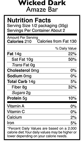 Taza Chocolate Organic Amaze Bar 95% Stone Ground, Wicked Dark, 2.5 Ounce (1 Count), Vegan