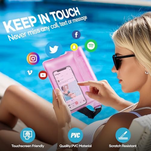 Waterproof Bag Fanny Packs for Women, Cruise Vacation Essentials Waterproof Pouch for Phone Passport Purse, Floating Dry Bags for Beach Water Park Boating Fishing Diving Surfing Kayaking Accessories | Floating, ideal for Beach, Boating & Kayaking, Durabl…