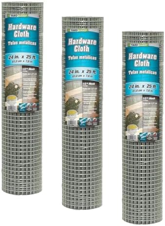YARDGARD – 1/2 Inch Mesh Welded Wire Fence Hardware Cloth – 24 in. x 25 ft. 19‑Gauge Galvanized Steel – for Chicken Coops | Garden Protection | Bird and Rabbit Enclosures