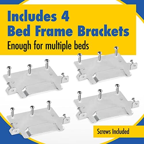 Impresa Bed Frame Bracket Kit 116791 - Rust-Resistant Iron Beam Mounts - Easy Assembly Headboard Bracket - Compatible with IKEA MALM & Skorva Series
