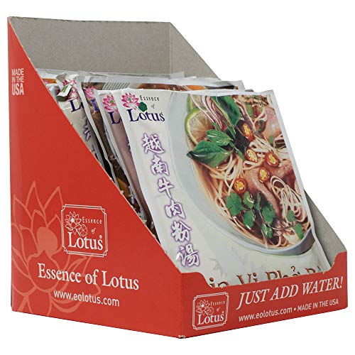 Essence of Lotus Instant Spicy Beef Pho Soup Mix — Ready-to-Eat Flavorful, Restaurant-Quality Pho broth, Made in the US (Spicy Beef Soup Mix, 1-Pack) | Ready-to-Eat, broth