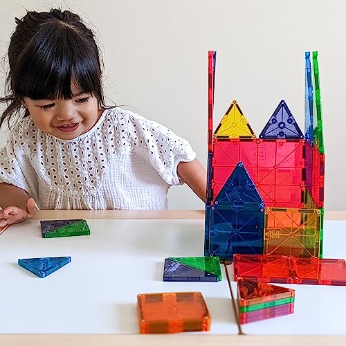 MAGNA-TILES Classic 32-Piece Magnetic Construction Set, The Original Magnetic Building Brand
