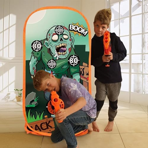 RONSTONE Shooting Practice Target Compatible with Nerf Gun for Boys Girls, Toy Foam Blaster Shooting Targets for Kids Indoor Outdoor