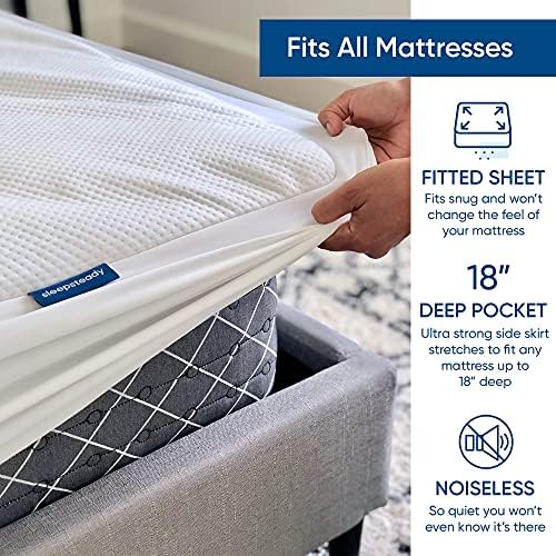Full Size Luxury Tencel Mattress Protector, 100% Waterproof, Ultra Soft, Naturally Cooling & Breathable, Deep Pocket Cover Up to 18"
