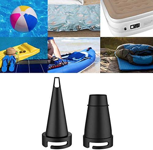 Etekcity Air Pump for Inflatables, Portable Electric Air Mattress Pump, Quick-Fill Perfect Inflator/Deflator for Couch, Blow up Pool Floats Raft Bed Boat Toy with Nozzles, 110-120V, Black