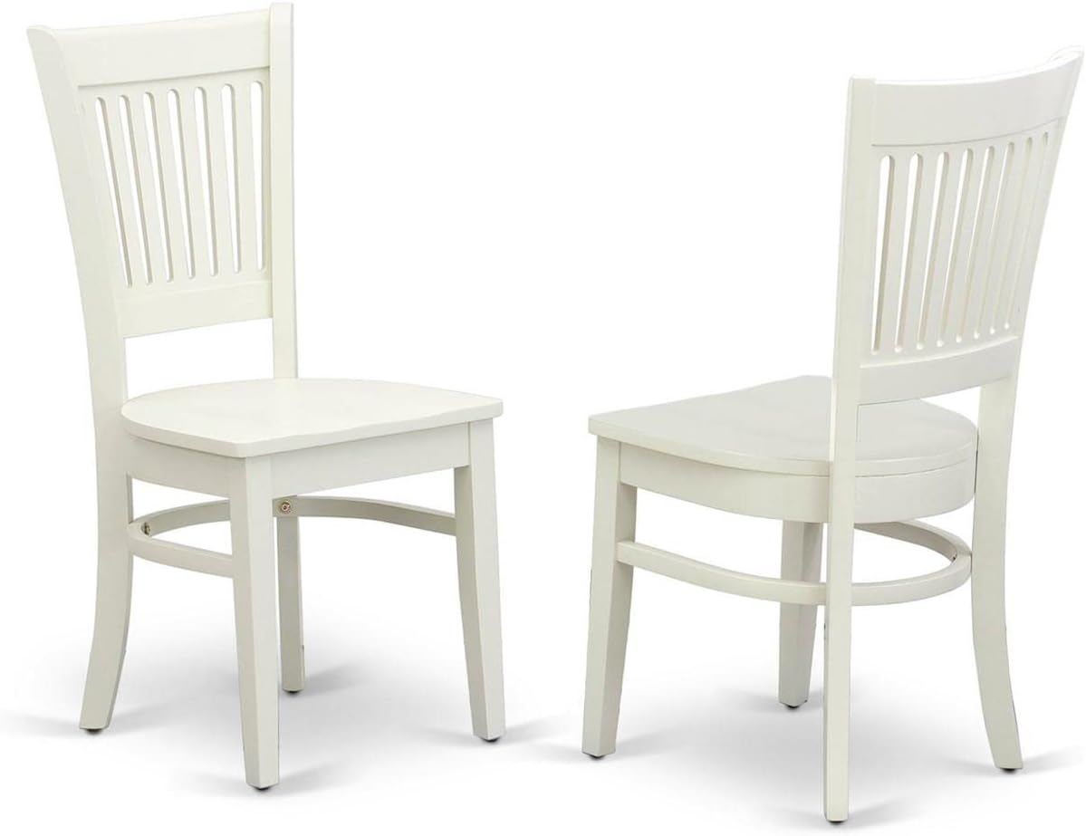 East West Furniture VAC-ESP-W Vancouver Kitchen Dining Chairs - Slat Back Wood Seat Chairs, Set of 2, Espresso