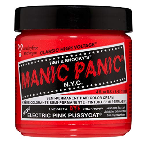 Manic Panic Semi Permanent Electric Pussycat Pink Hair Dye, 4 oz