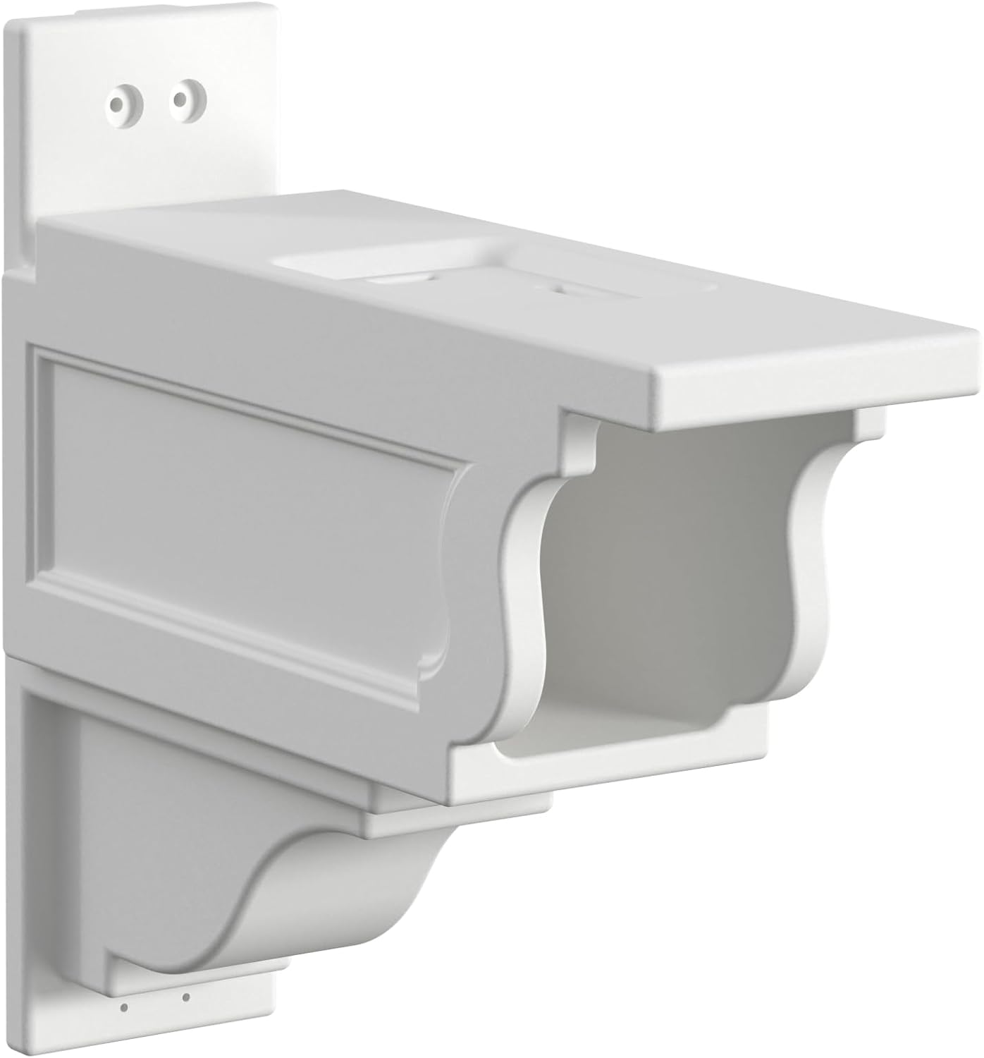 Mayne Dover Decorative Mailbox Post with Newspaper Holder, White | For post-mount mailboxes, Weather & fade resistant, All season, 15-year warranty